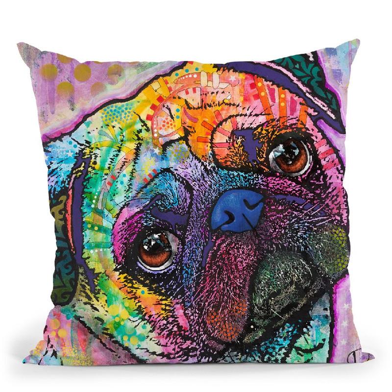 Pug Love Throw Pillow By Dean Russo
