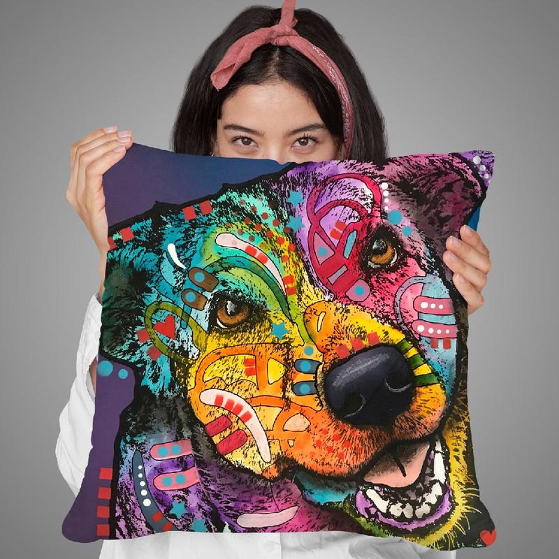 Happiness In His Eyes Throw Pillow By Dean Russo