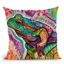 Psychedelic Frog Throw Pillow By Dean Russo