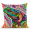 Psychedelic Frog Throw Pillow By Dean Russo