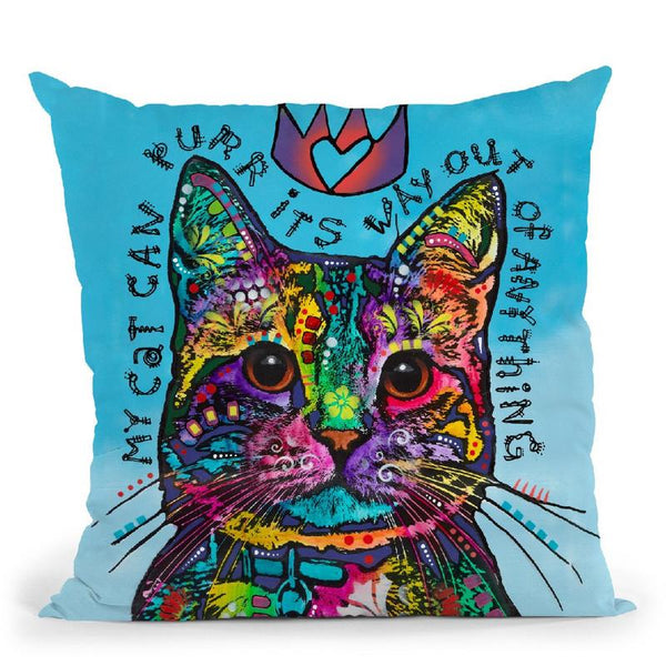 My Cat Throw Pillow By Dean Russo