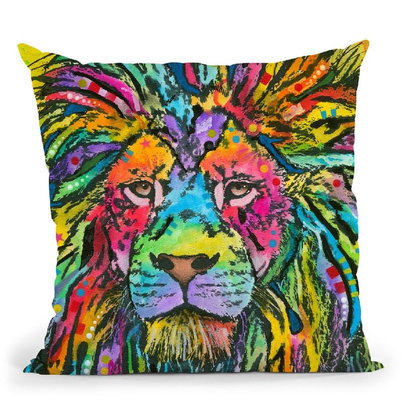 Lion Good Throw Pillow By Dean Russo