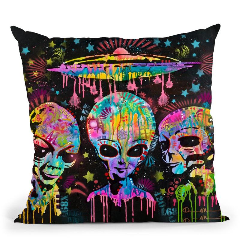 Aliens Throw Pillow By Dean Russo