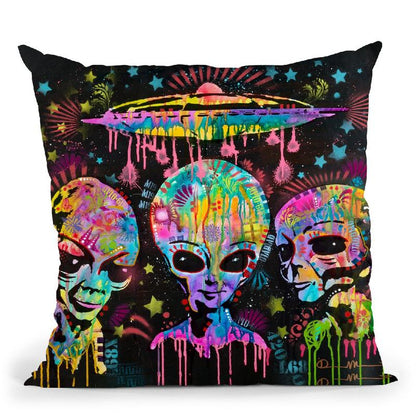 Aliens Throw Pillow By Dean Russo