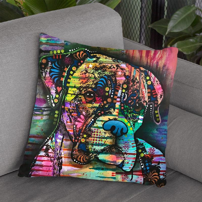 A Serious Boxer Throw Pillow By Dean Russo