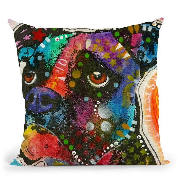 Boxer Love Throw Pillow By Dean Russo