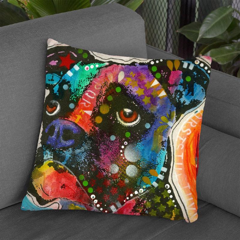 Boxer Love Throw Pillow By Dean Russo