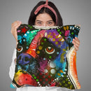 Boxer Love Throw Pillow By Dean Russo