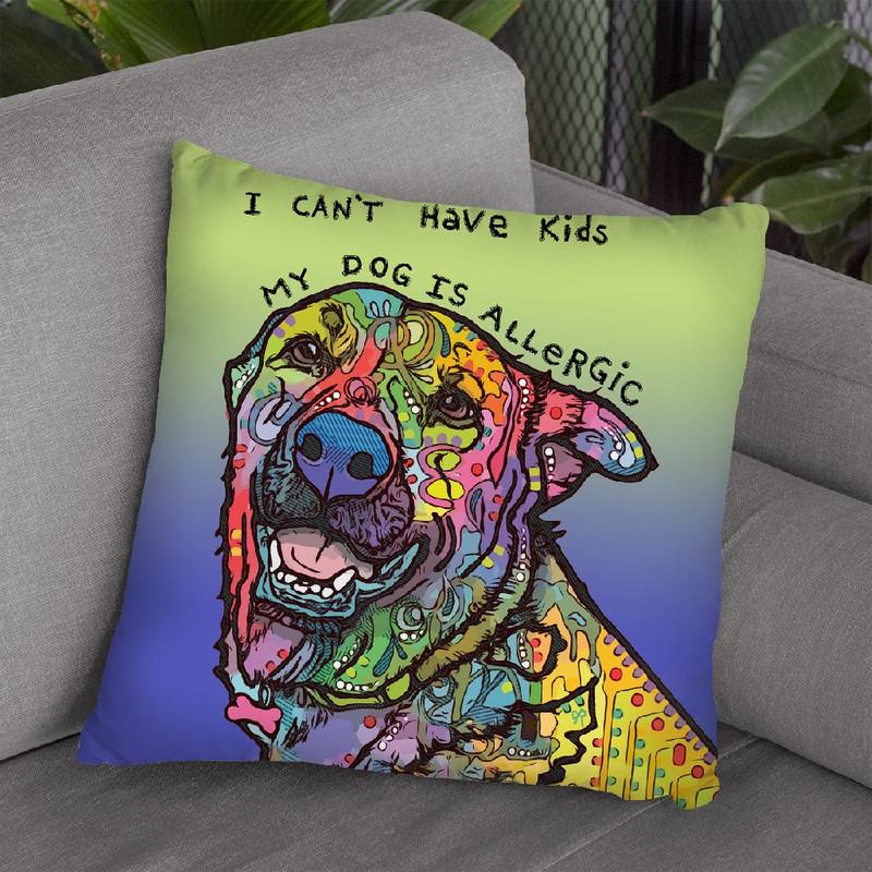 Allergic Throw Pillow By Dean Russo