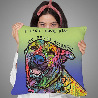 Allergic Throw Pillow By Dean Russo