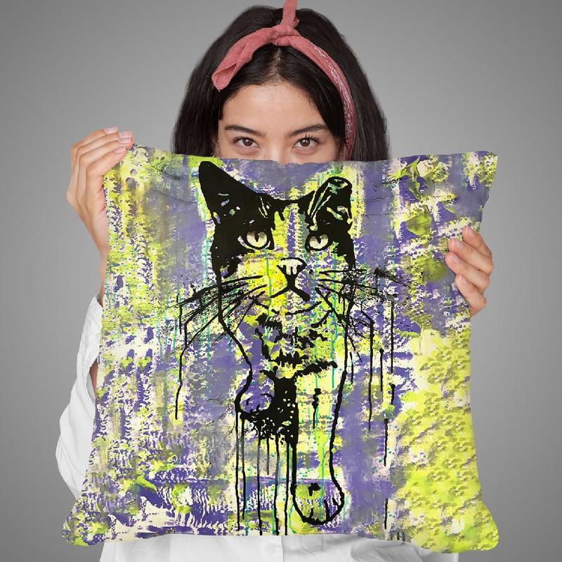 Baby Cat Throw Pillow By Dean Russo