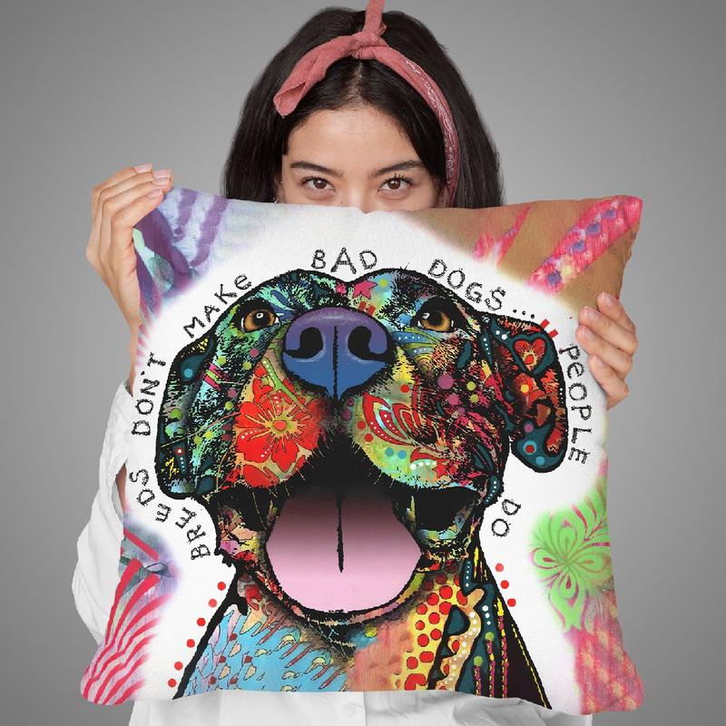 Bad Dogs Throw Pillow By Dean Russo