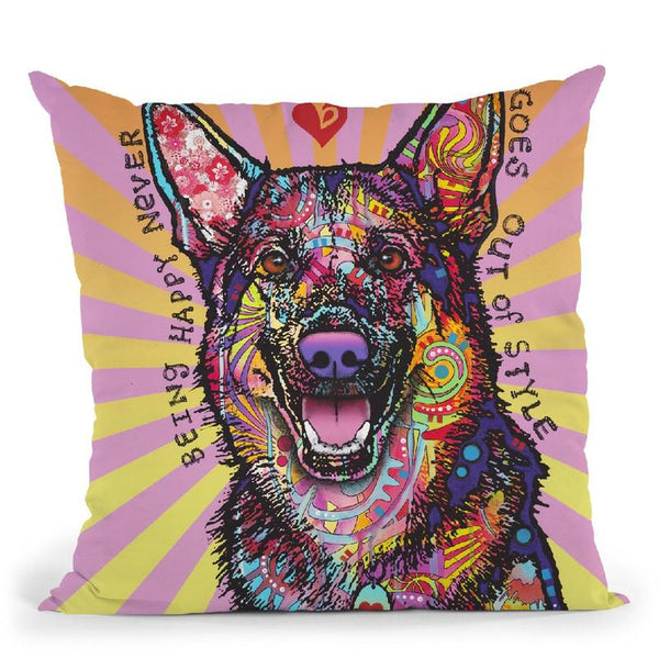 Being Happy Throw Pillow By Dean Russo