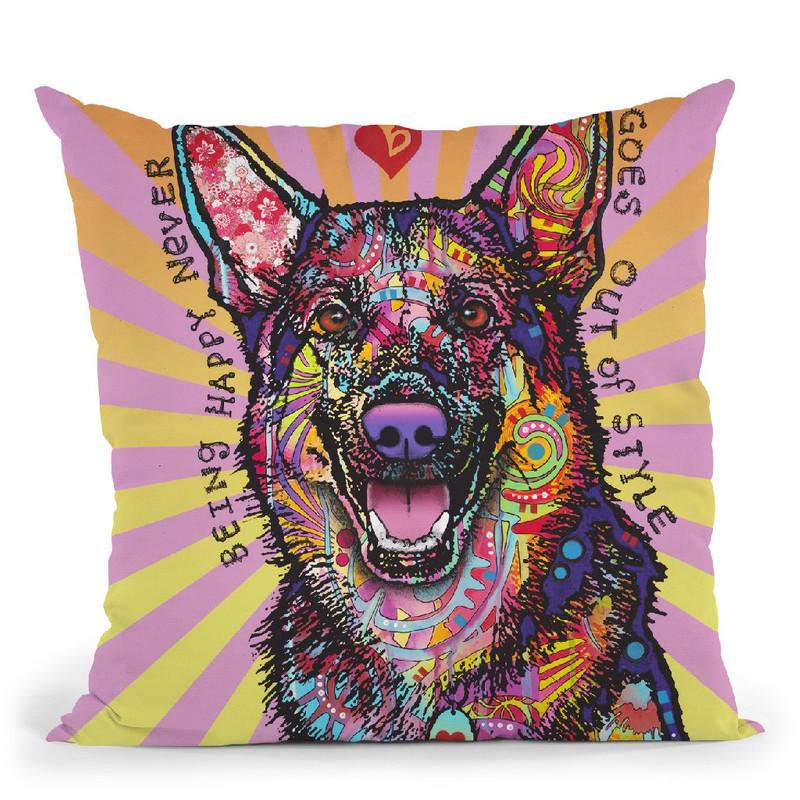Being Happy Throw Pillow By Dean Russo