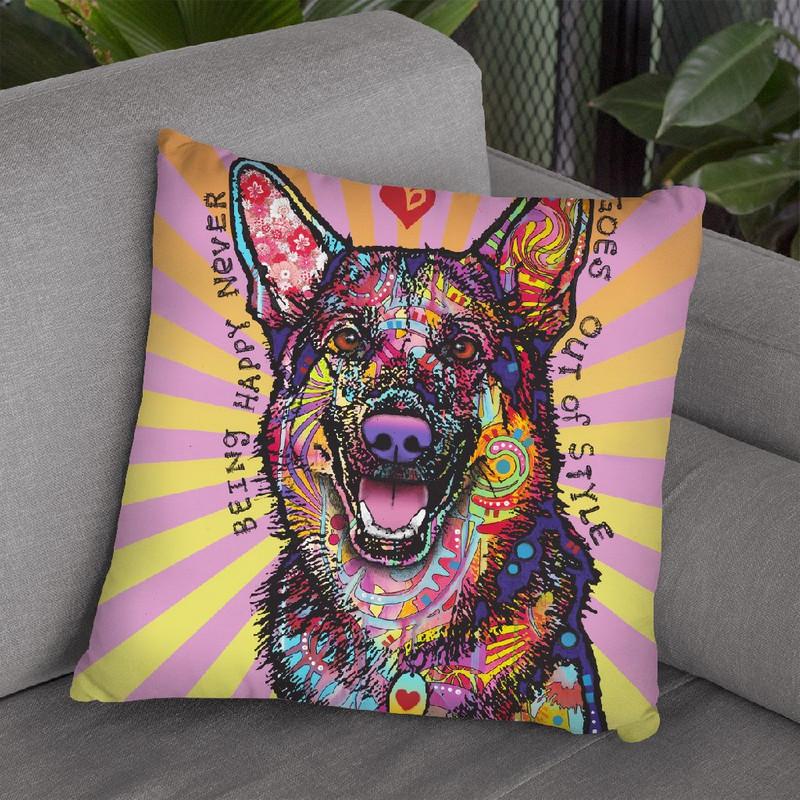 Being Happy Throw Pillow By Dean Russo