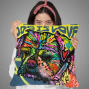 Dog Is Love (Heart) Throw Pillow By Dean Russo