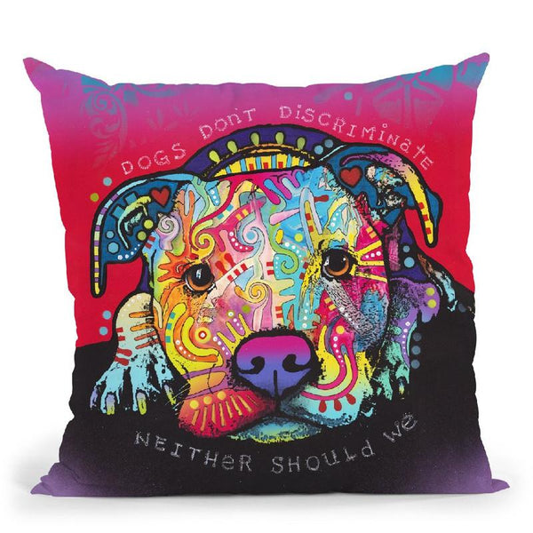 Dogs Don'T Discriminate Throw Pillow By Dean Russo
