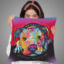 Dogs Don'T Discriminate Throw Pillow By Dean Russo