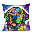 Heartfelt Retriever Throw Pillow By Dean Russo
