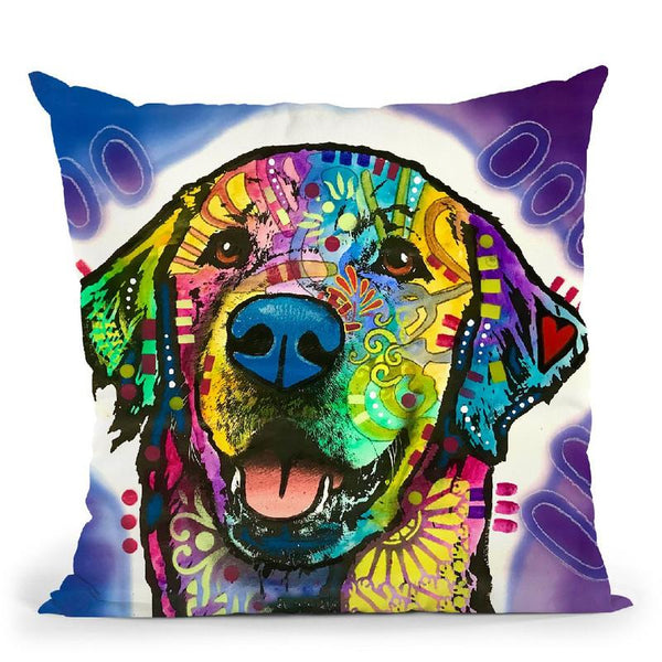 Heartfelt Retriever Throw Pillow By Dean Russo