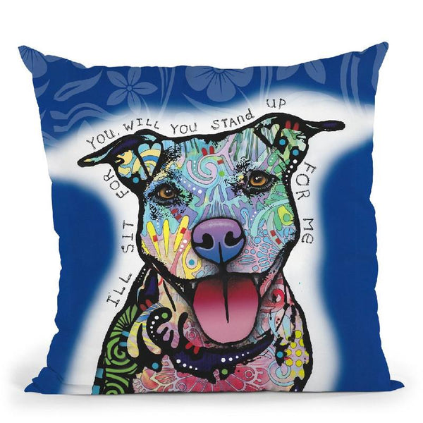 I'Ll Sit For You Throw Pillow By Dean Russo