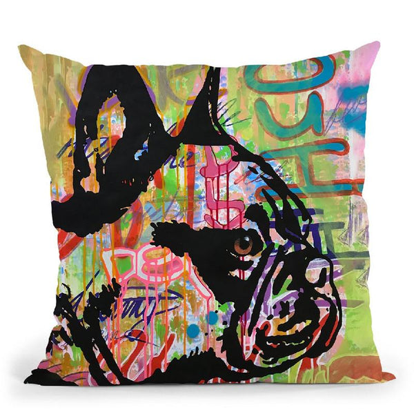 Indelible Frenchie Throw Pillow By Dean Russo