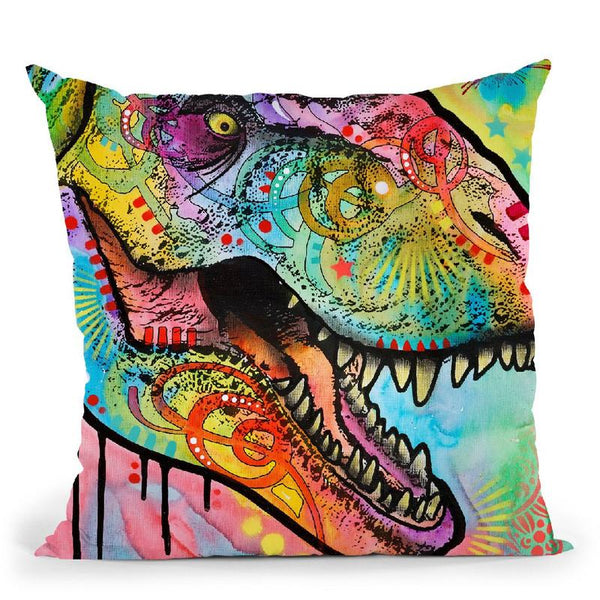 T Rex 1 Throw Pillow By Dean Russo