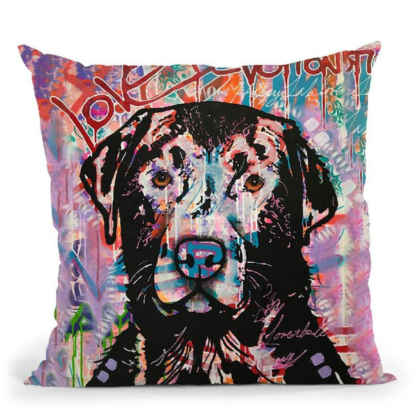 Love Devotion Lab Throw Pillow By Dean Russo