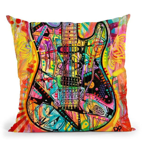 Guitar Throw Pillow By Dean Russo