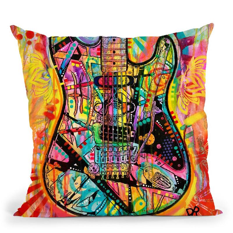 Guitar Throw Pillow By Dean Russo