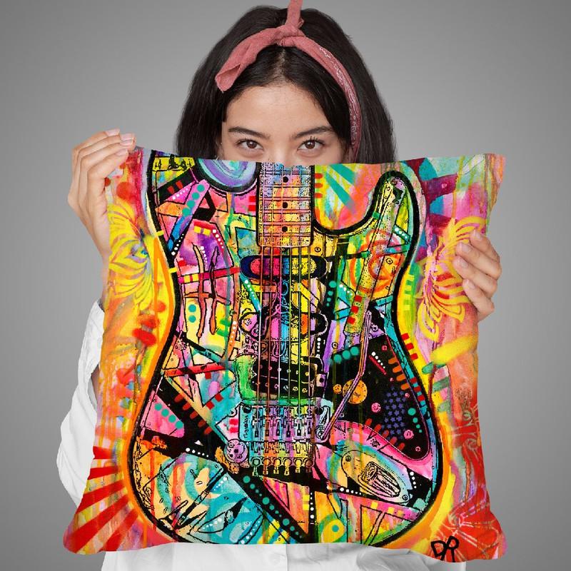 Guitar Throw Pillow By Dean Russo