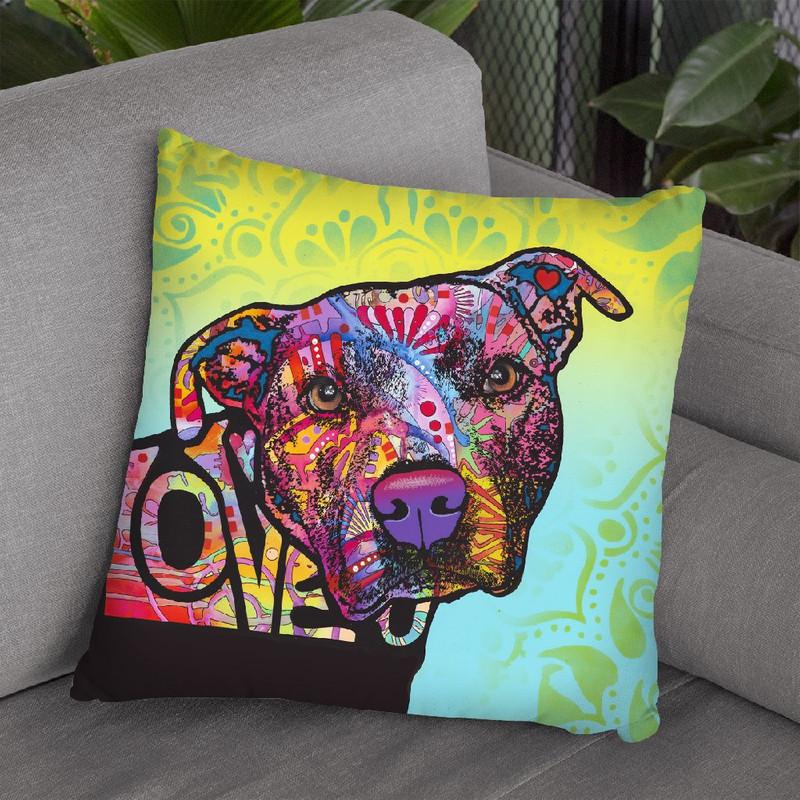 Love You Pit Bull Throw Pillow By Dean Russo