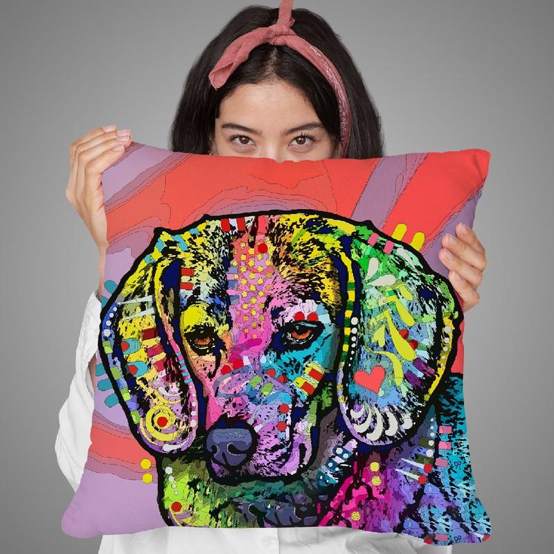 Magic Beagle Throw Pillow By Dean Russo