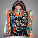 Nine Lives Cat Throw Pillow By Dean Russo