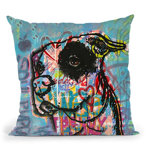 Soul Pup Throw Pillow By Dean Russo