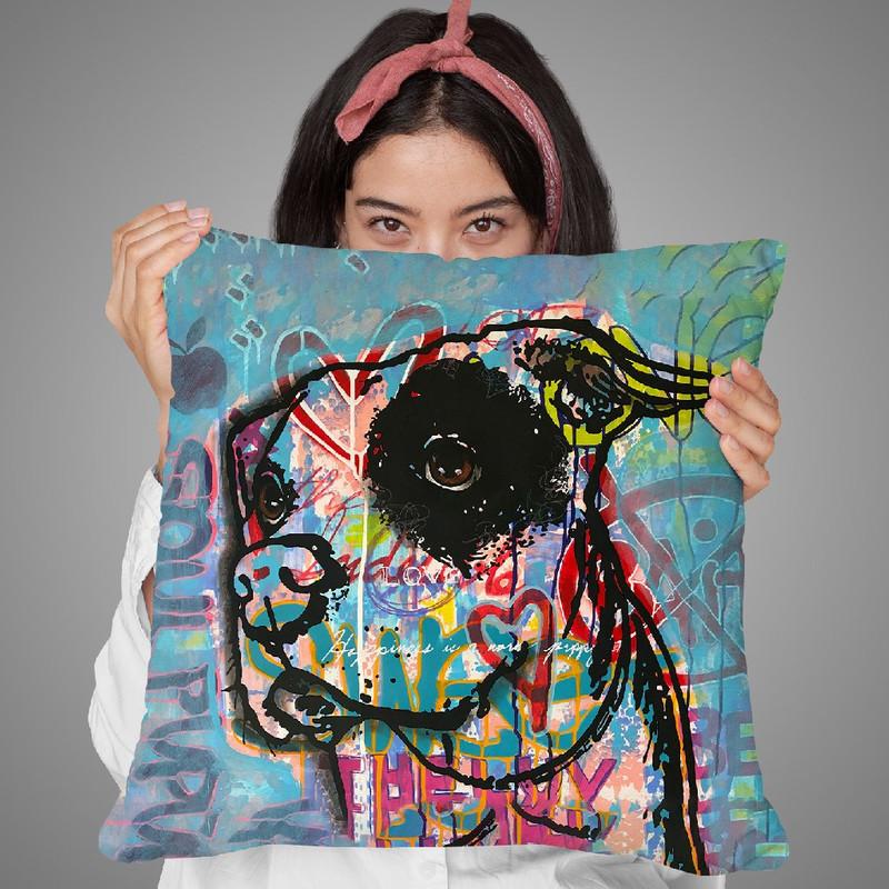 Soul Pup Throw Pillow By Dean Russo