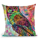 Wise Owl Throw Pillow By Dean Russo