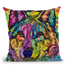 The Stare Of The Wolf Throw Pillow By Dean Russo