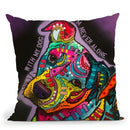 With My Dog Throw Pillow By Dean Russo
