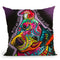 With My Dog Throw Pillow By Dean Russo