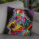 With My Dog Throw Pillow By Dean Russo