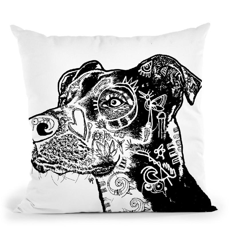 Bird Dog Scratch Throw Pillow By Dean Russo