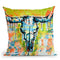 Bull Skull Throw Pillow By Dean Russo