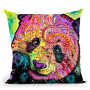 Psychedelic Panda Throw Pillow By Dean Russo