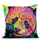 Psychedelic Panda Throw Pillow By Dean Russo