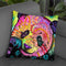 Psychedelic Panda Throw Pillow By Dean Russo