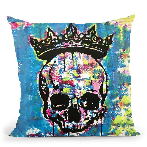 Crowned Skull Throw Pillow By Dean Russo