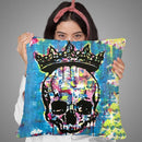Crowned Skull Throw Pillow By Dean Russo