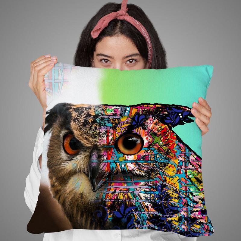 Exposed Owl Throw Pillow By Dean Russo