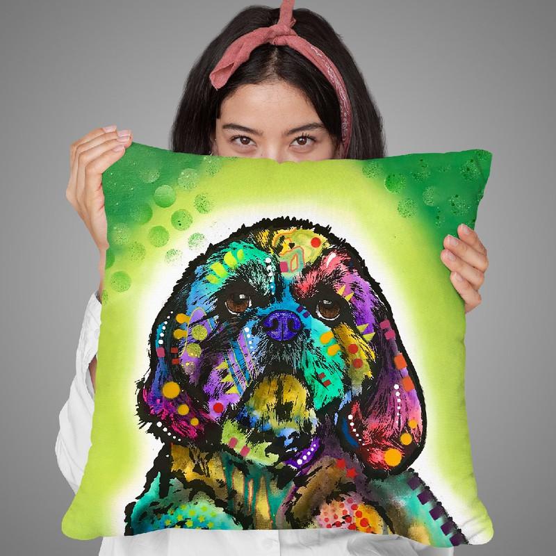 Kindaih Tzu Throw Pillow By Dean Russo